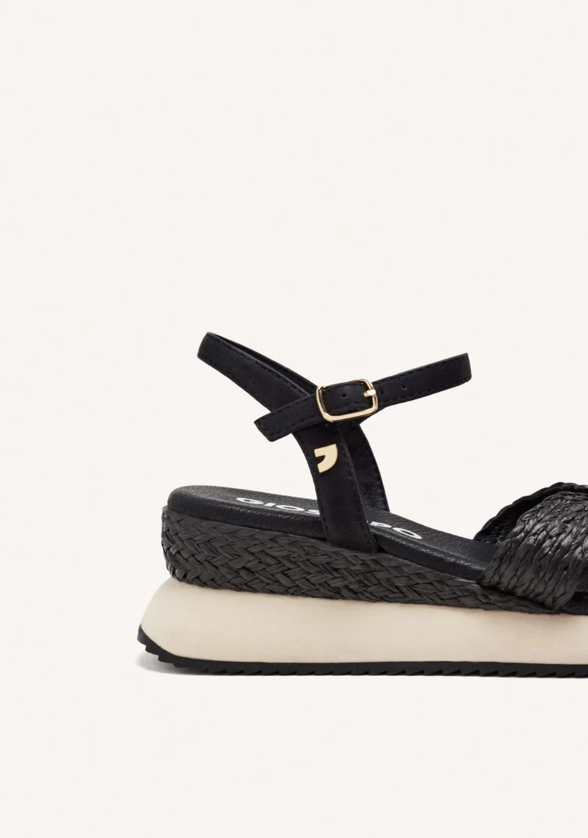 RAFFIA WEDGE SANDALS GUILDHALL - Image 4