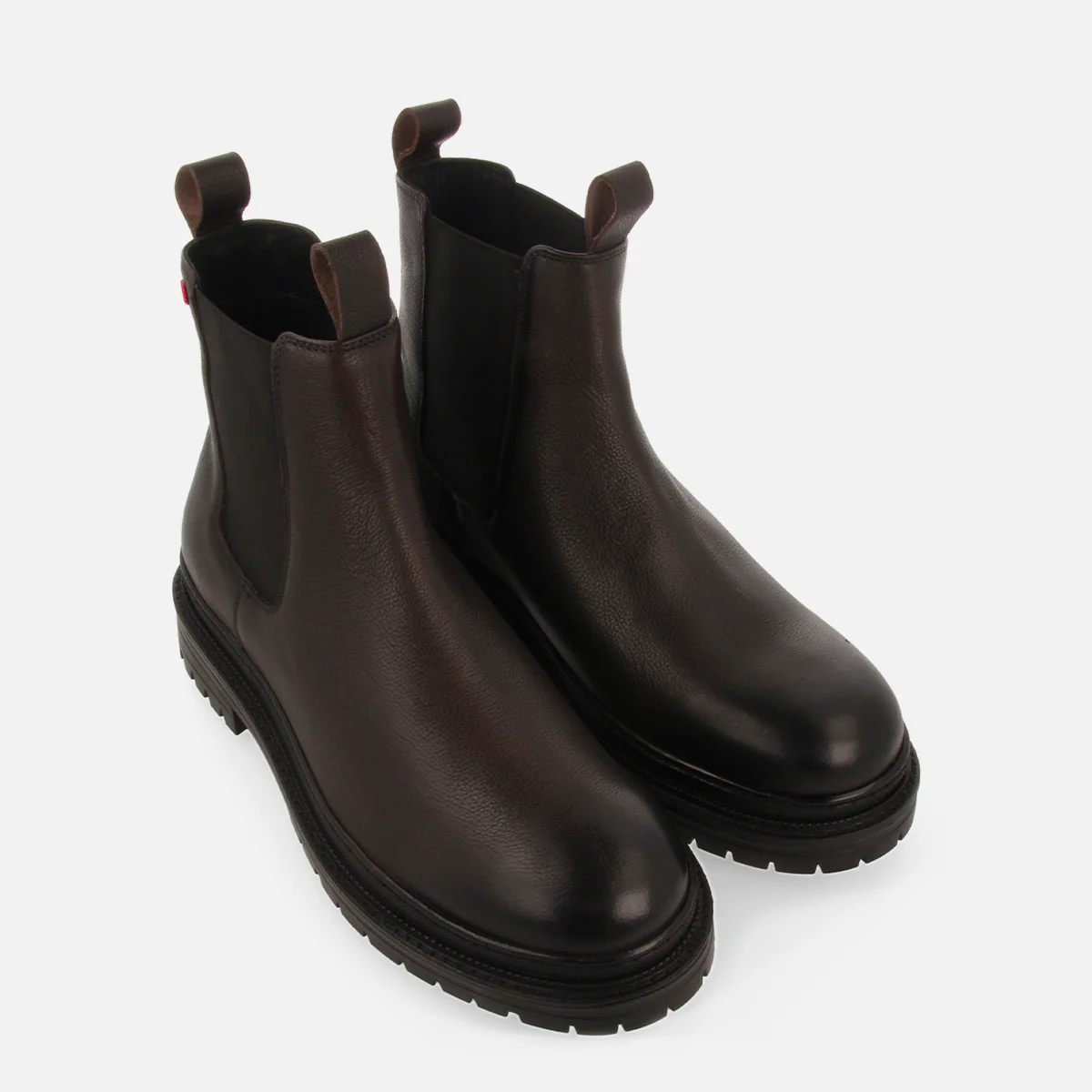 HERRICK men's brown split chelsea boots - Image 4