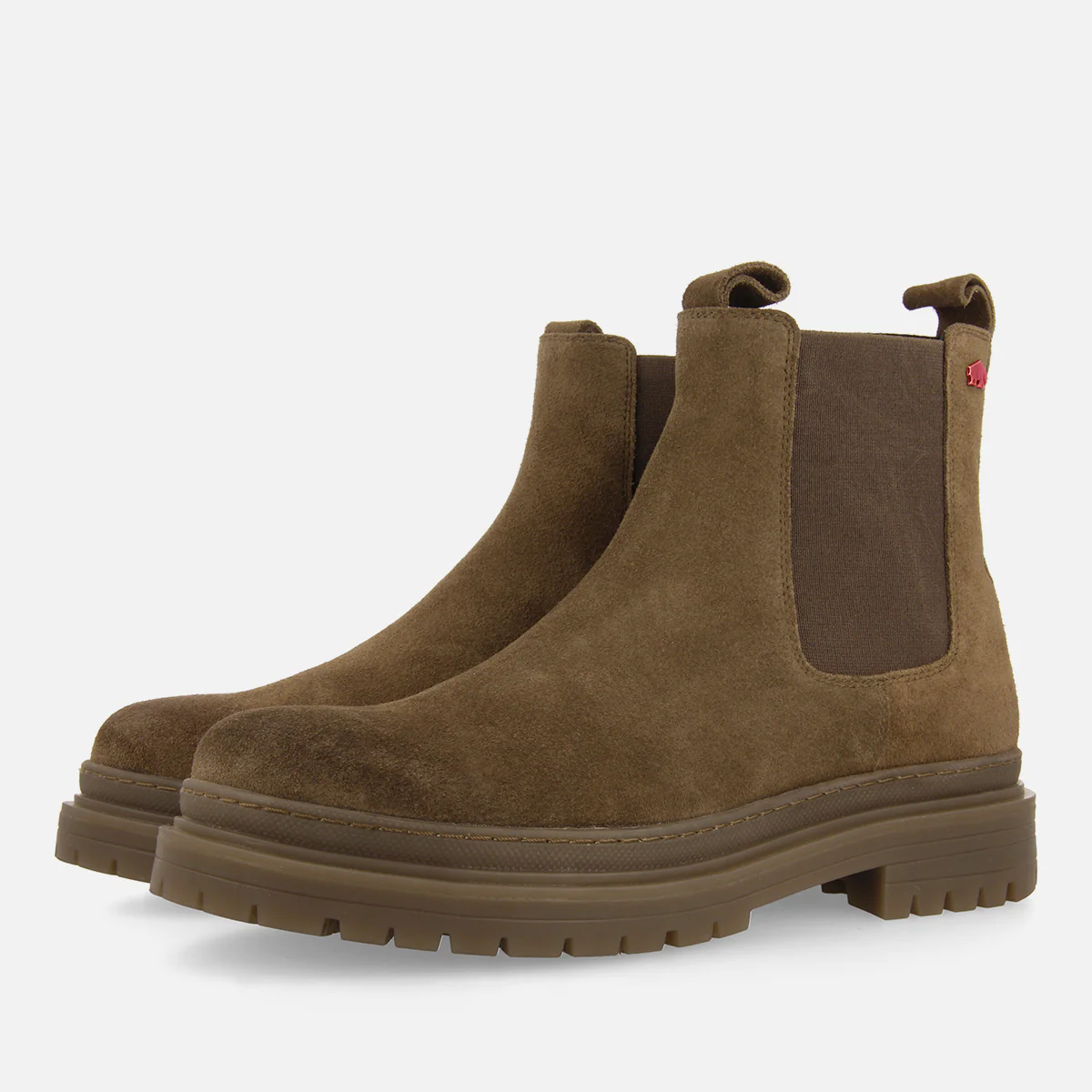 Randegg men's khaki split-suede chelsea boots - Image 2
