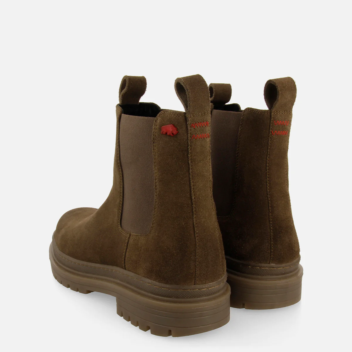 Randegg men's khaki split-suede chelsea boots - Image 3