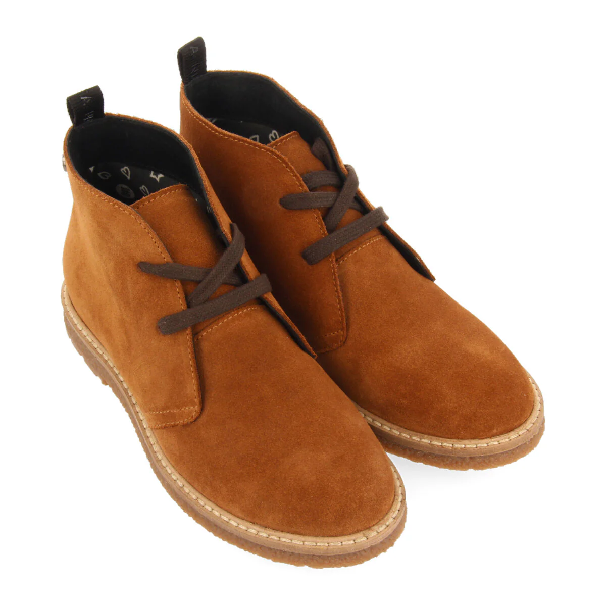 Rekvik children's tan leather lace-up ankle boots - Image 2