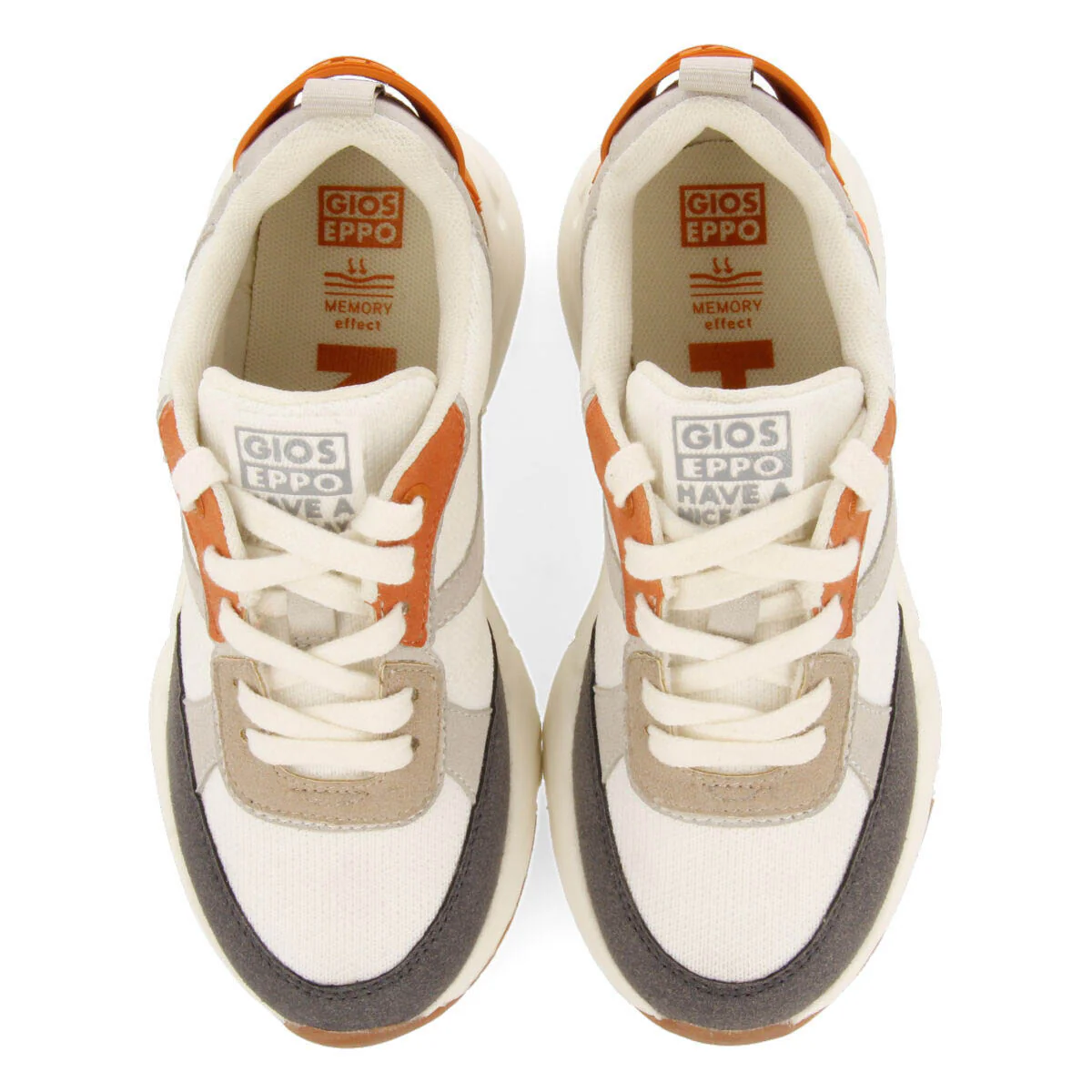 Resende boys off white sneakers with high soles - Image 3