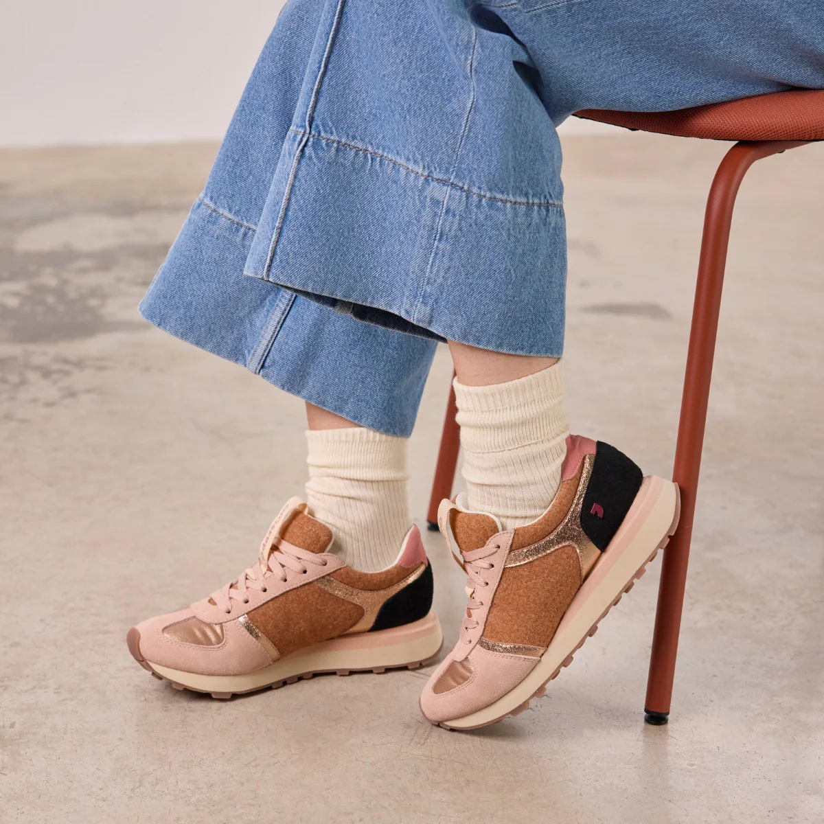 RETRO STYLE FELT SNEAKERS RYE - Image 2