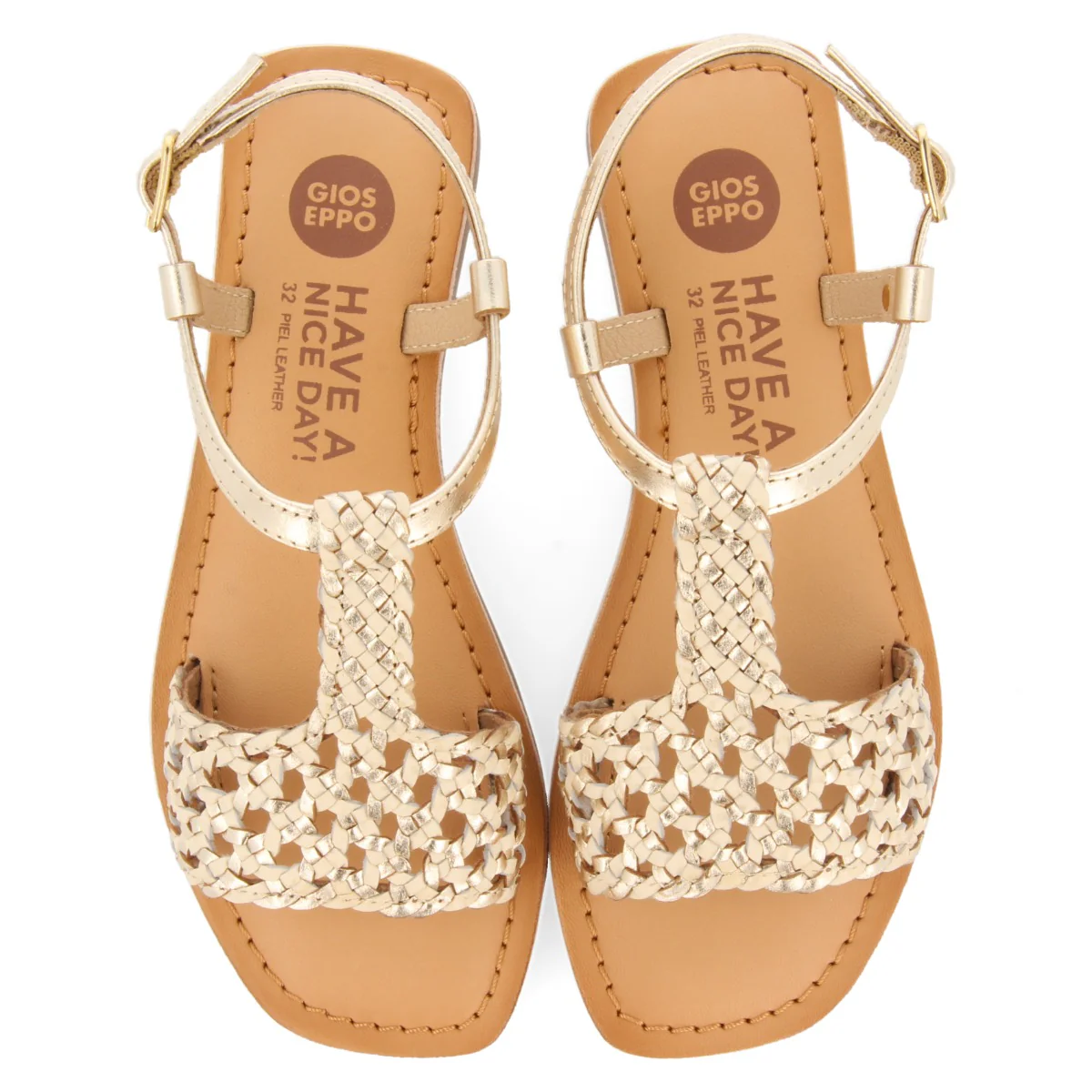 Rety girls gold leather sandals - Image 4