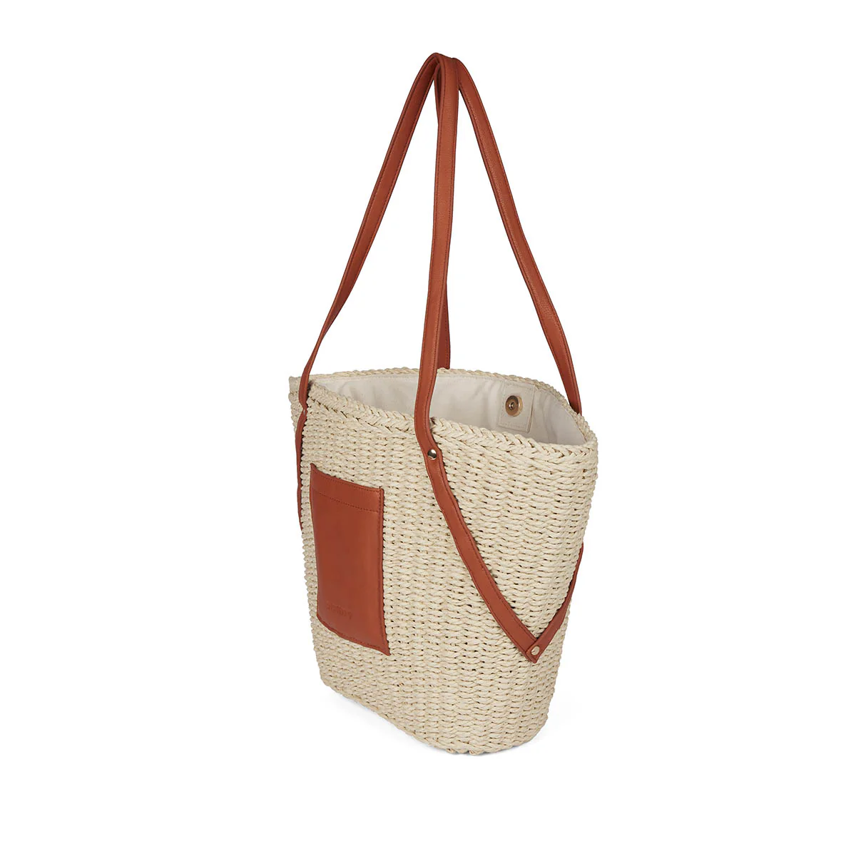 Rialma women's tan raffia straw bag - Image 3