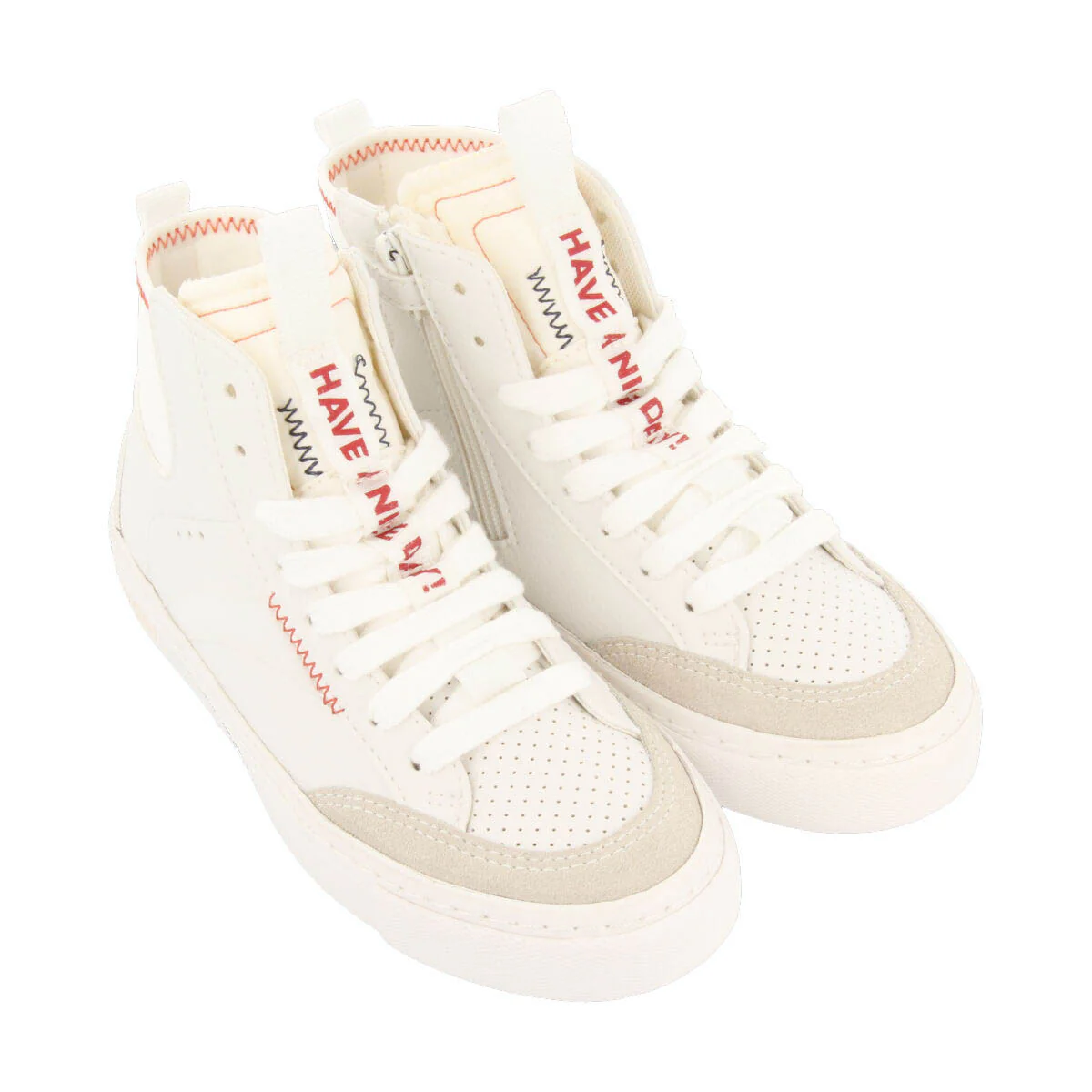 Rothesay children's white boot-style sneakers - Image 4