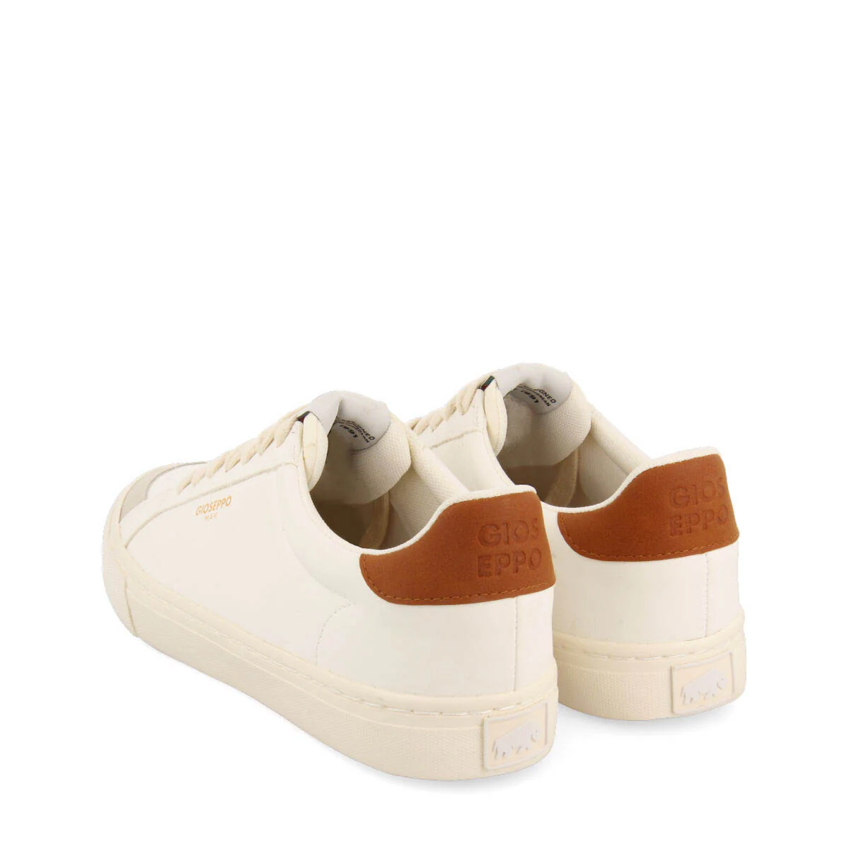 Roujan men's white sneakers with tan details - Image 5