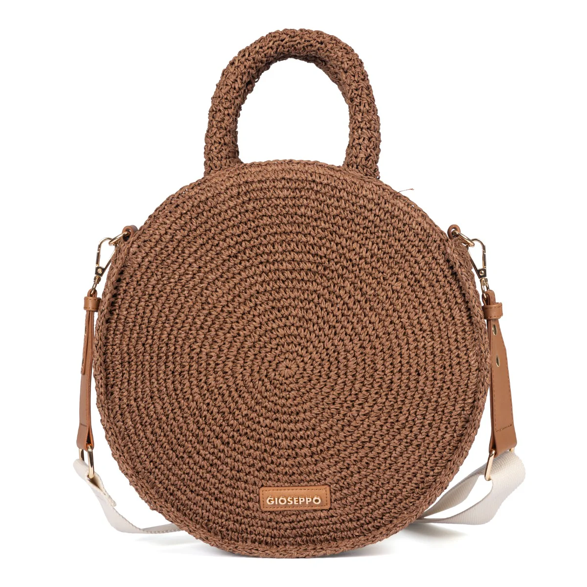 ROUND LEATHER BRAIDED BASKET MIMS - Image 4