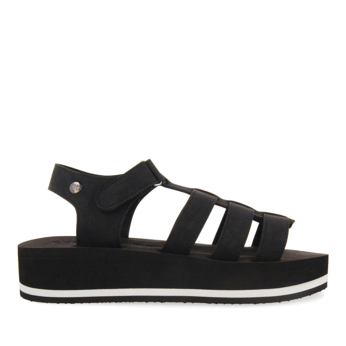 Ruch women's black multi-strap sandals with eva soles