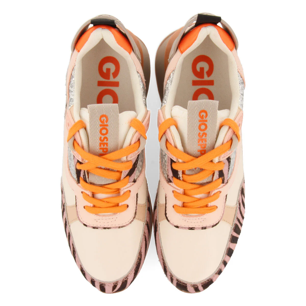 Salzburg women's pink sneakers with mixed prints - Image 3