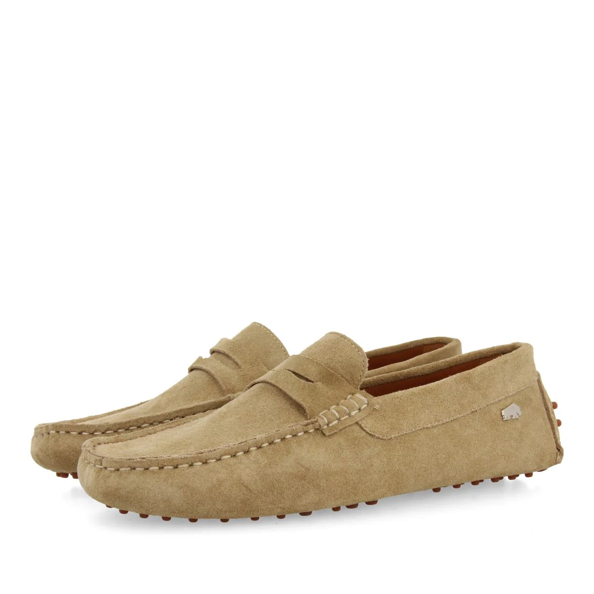 SAND COLORED LEATHER LOAFERS FOR MEN TARPON - Image 2