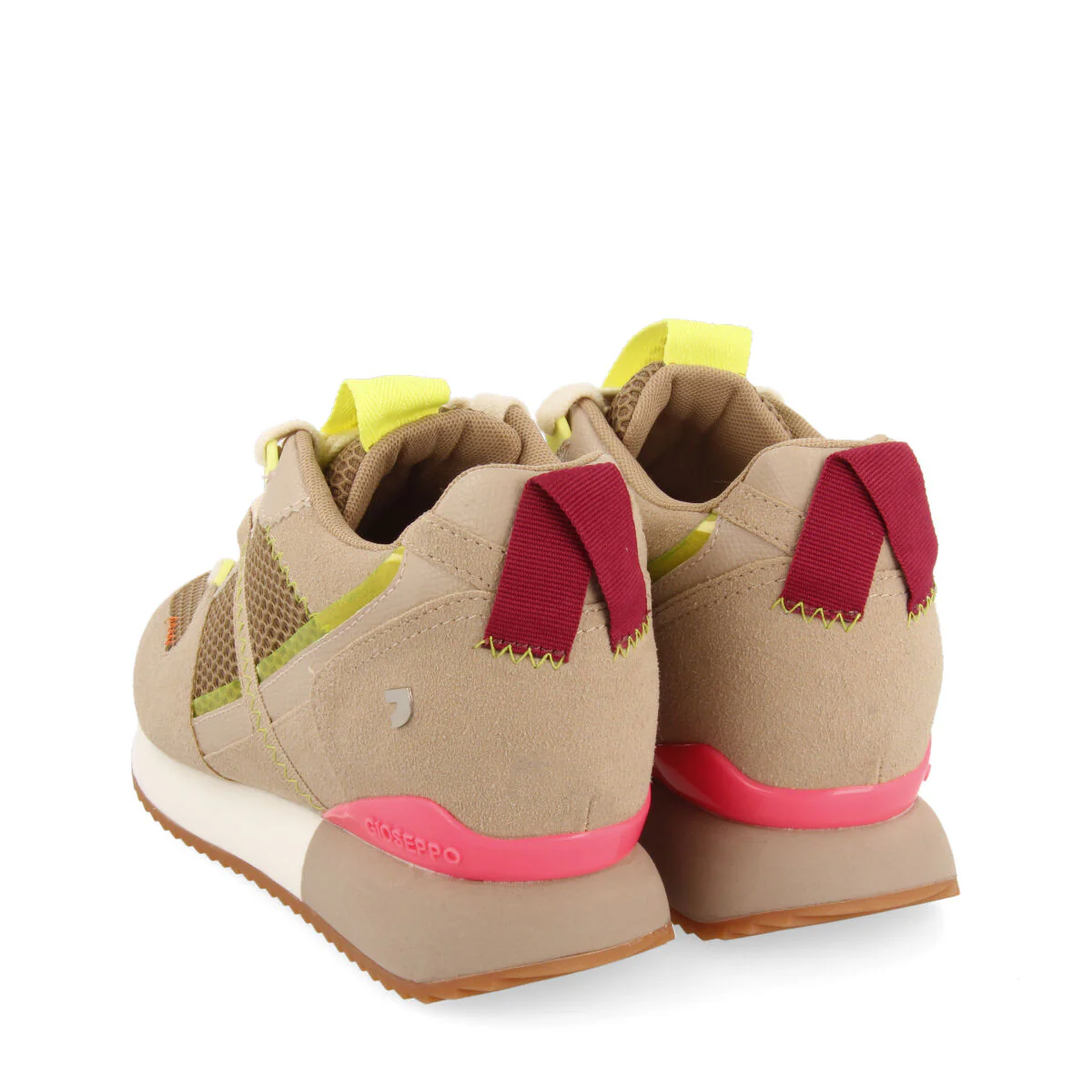 Sanssat women's beige textured sneakers with inner wedges - Image 5