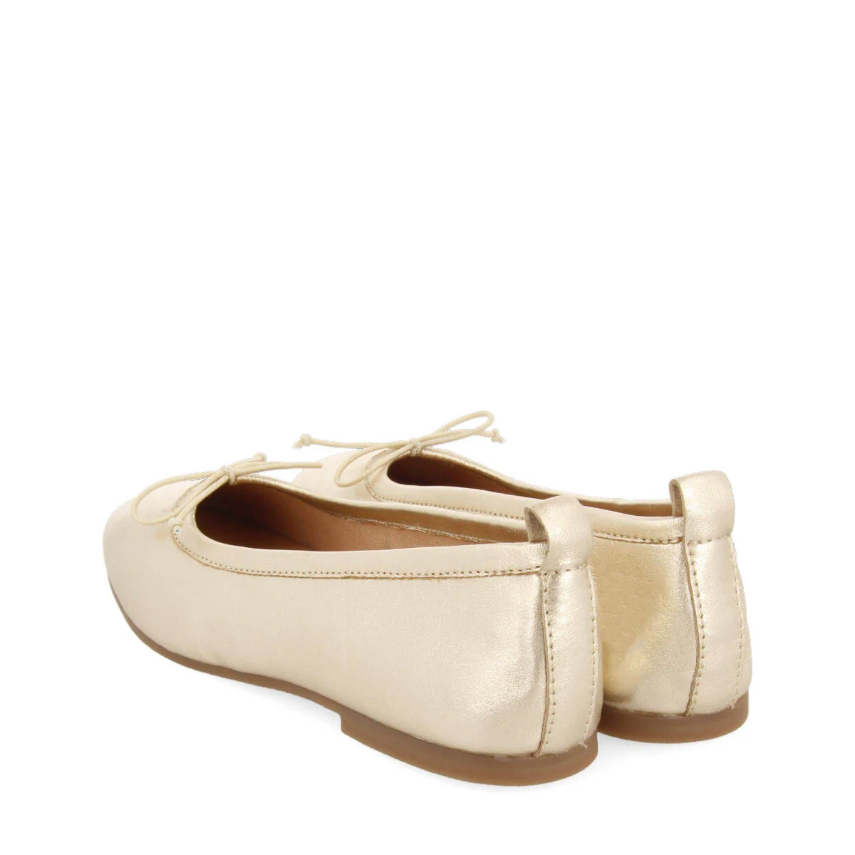 Satteins women's gold leather ballet flats - Image 4
