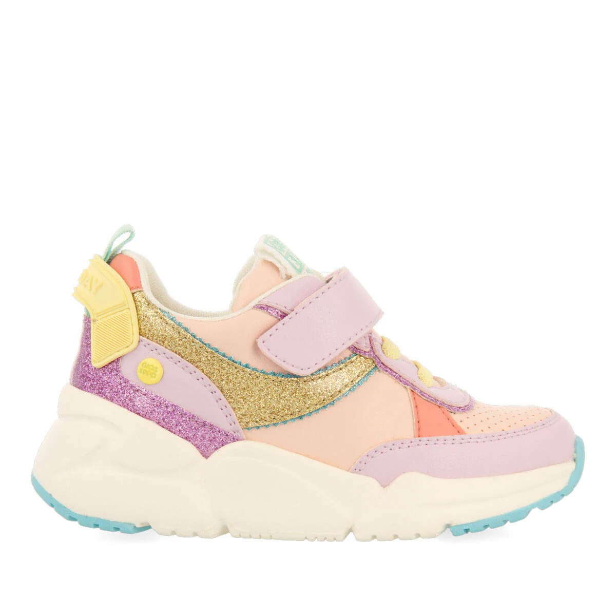 Sautens children's lilac sneakers with pastel colours