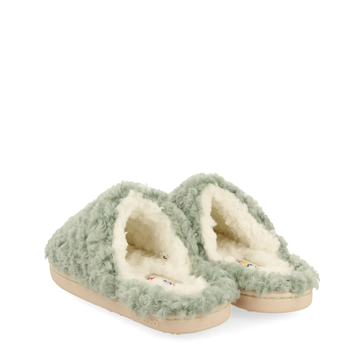 Senja children's mint green backless slippers - Image 4