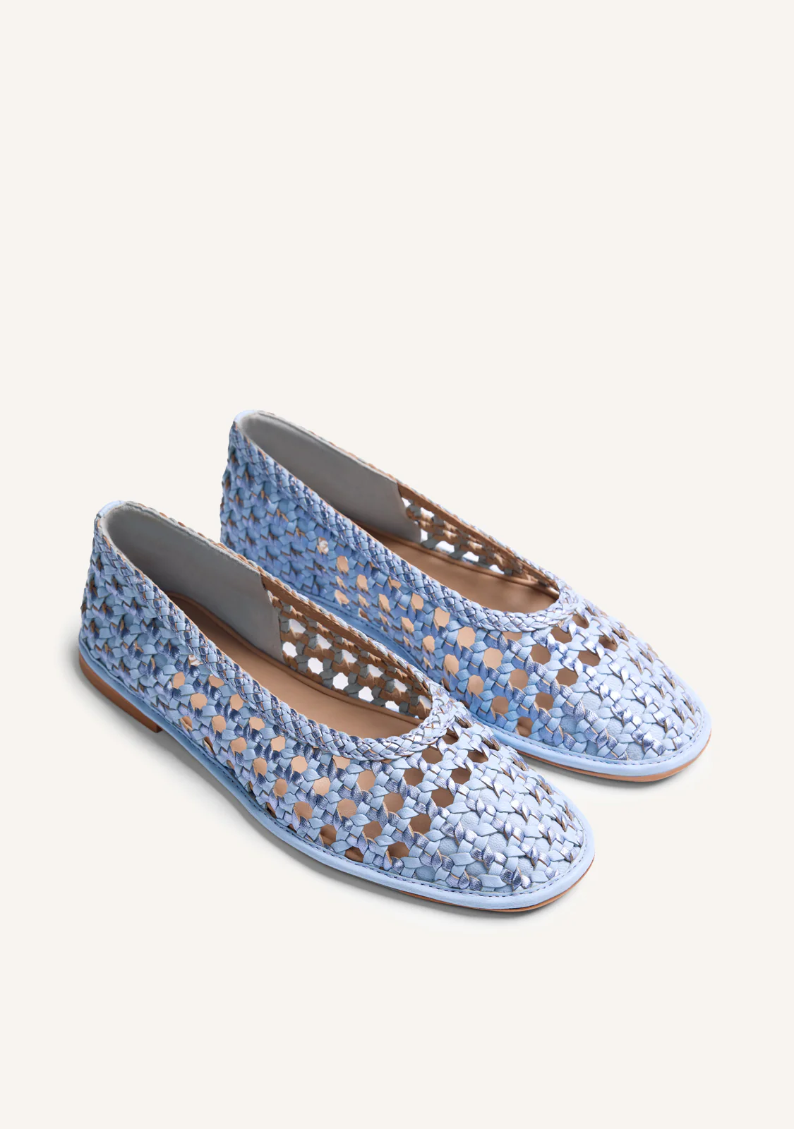 BRAIDED LEATHER BALLET FLATS EMBEYA - Image 2