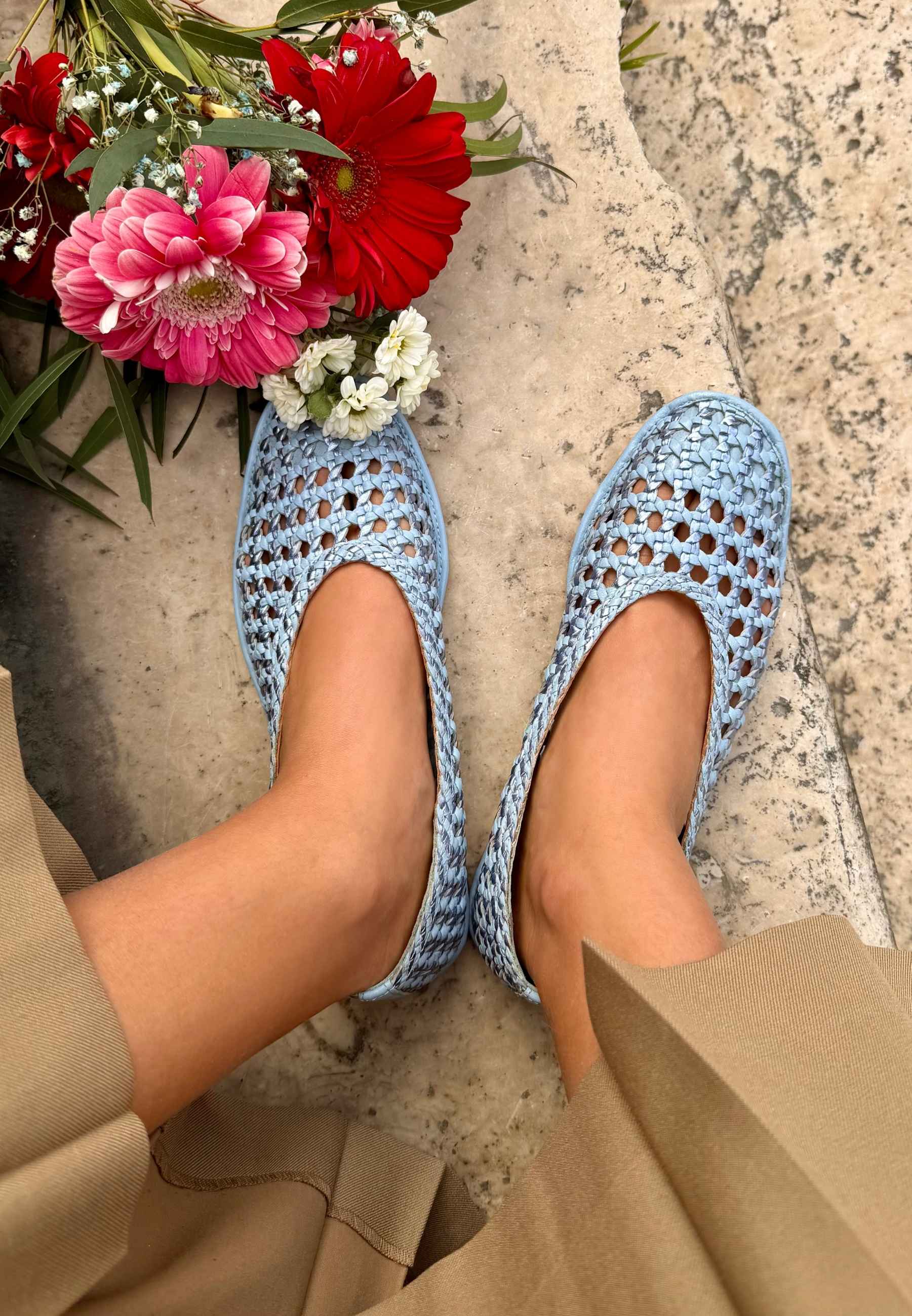 BRAIDED LEATHER BALLET FLATS EMBEYA - Image 5
