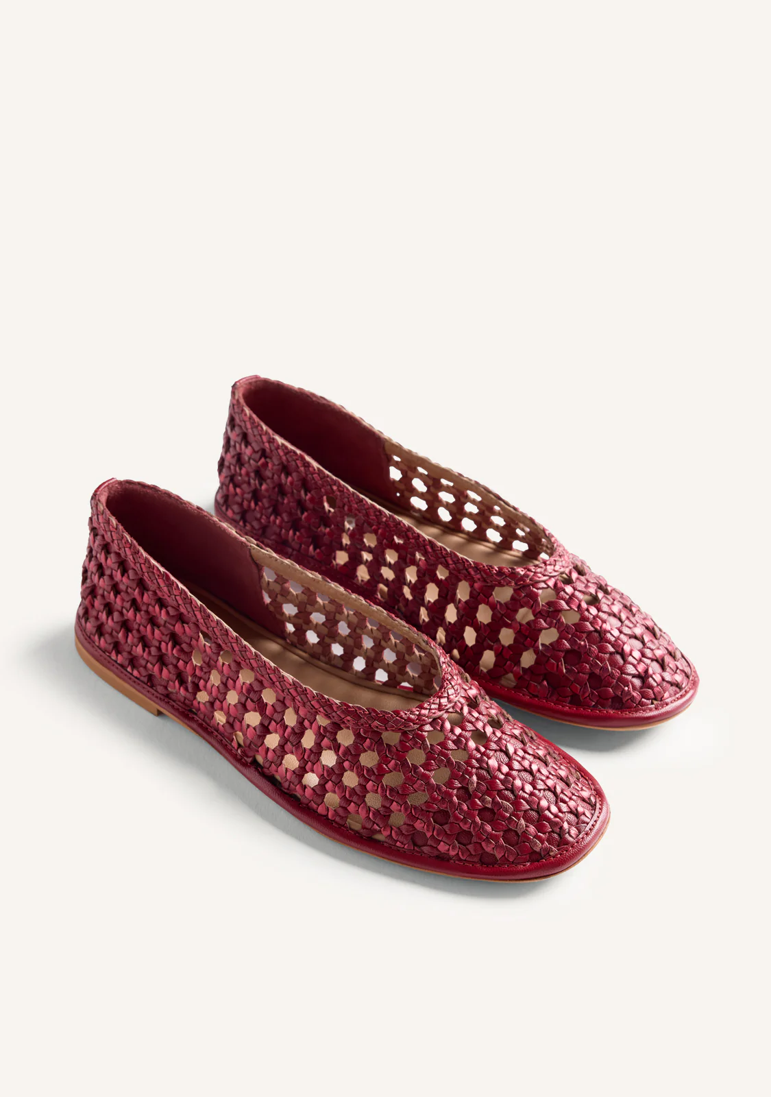 BRAIDED LEATHER BALLET FLATS EMBEYA - Image 2