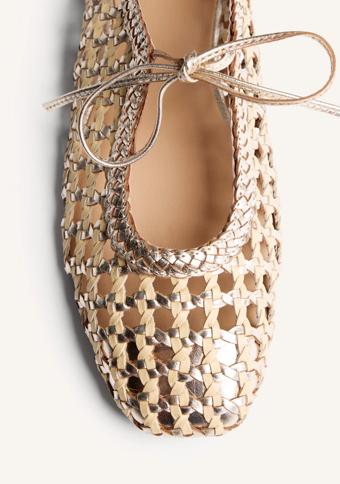 BRAIDED LEATHER BALLET FLATS WORDEN - Image 3