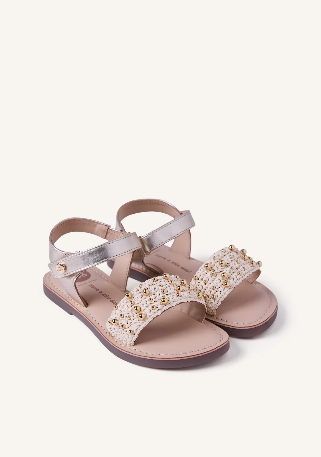 SHINY LEATHER AND RAFFIA SANDALS BROSARP - Image 2