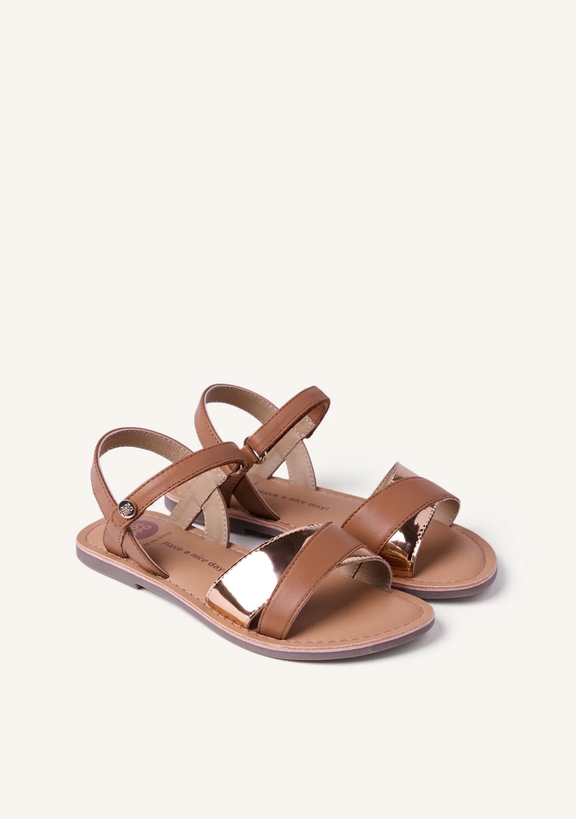 SHINY LEATHER SANDALS AWENDO - Image 2