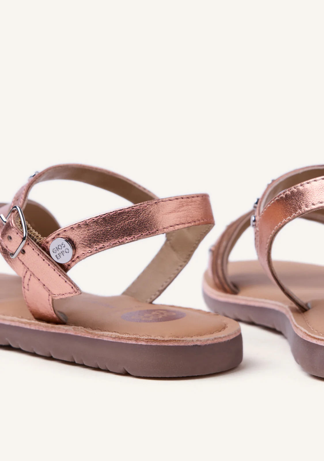 SHINY LEATHER SANDALS STUDS AND EYELETS AWASI - Image 4