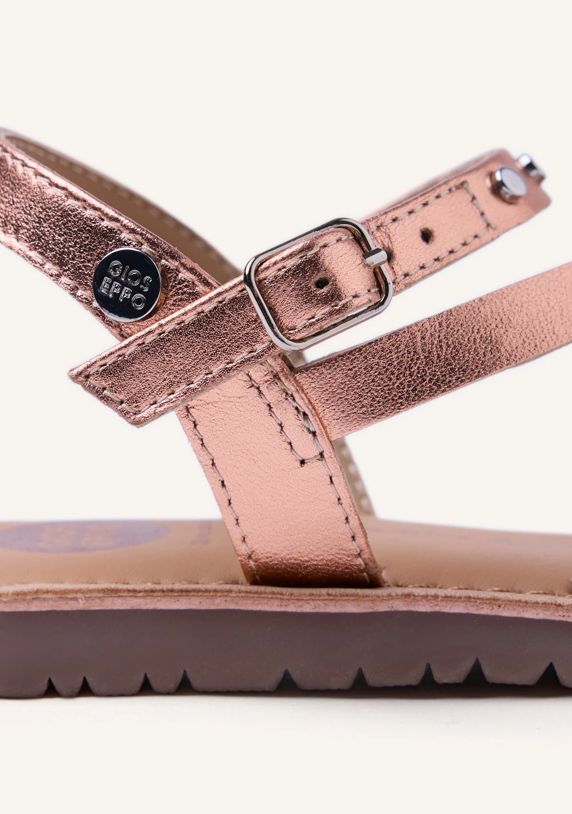 SHINY LEATHER SANDALS STUDS AND EYELETS AWASI - Image 5
