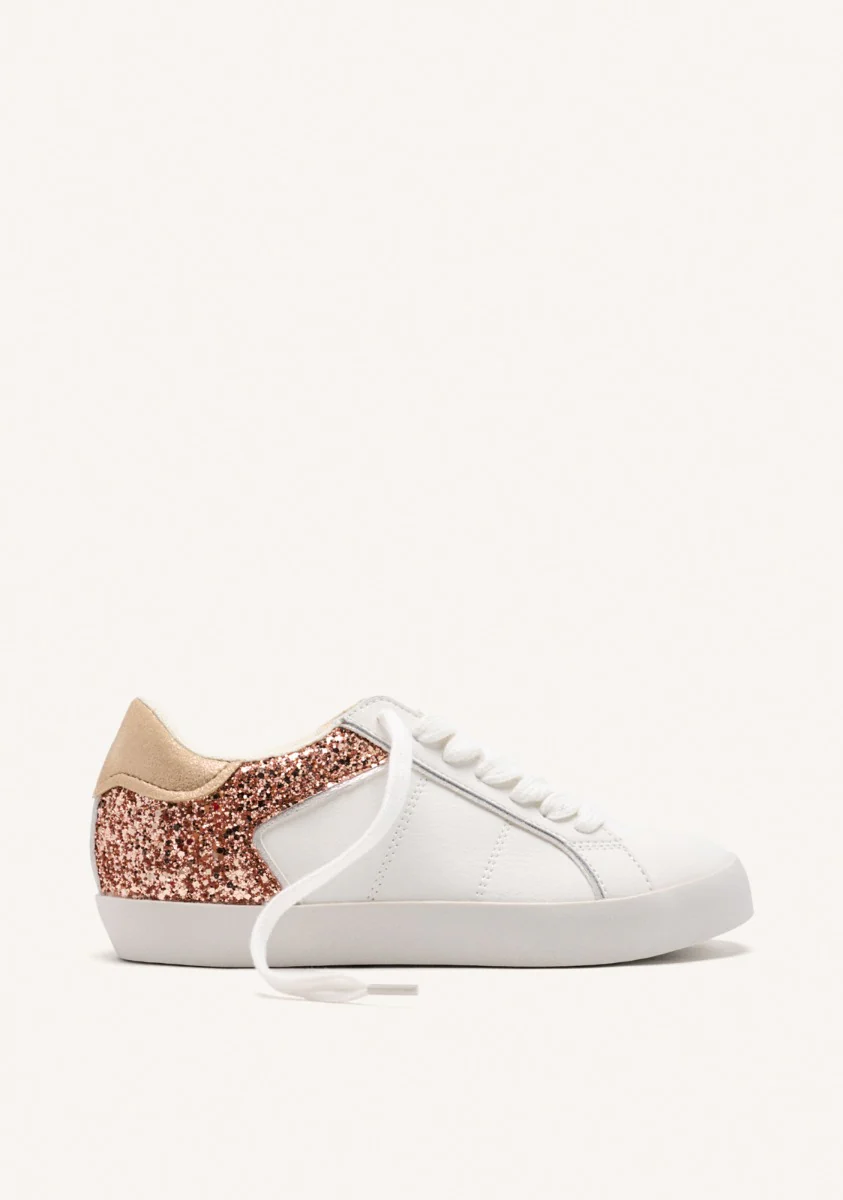 SHINY LEATHER WEDGE SNEAKERS FAIRHAVEN
