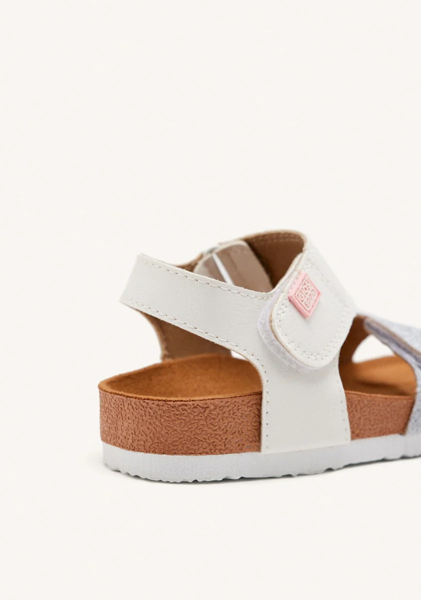 Silver bio sole flip flops for girl JABBEKE - Image 3