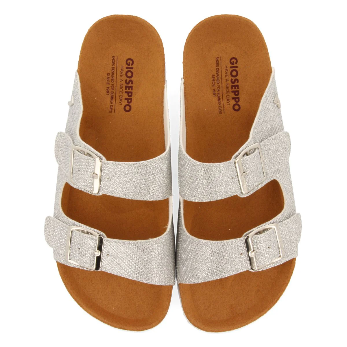 SILVER BIO-STYLE SANDALS WITH STRAPS AND BUCKLE FOR WOMEN MARGATE - Image 4