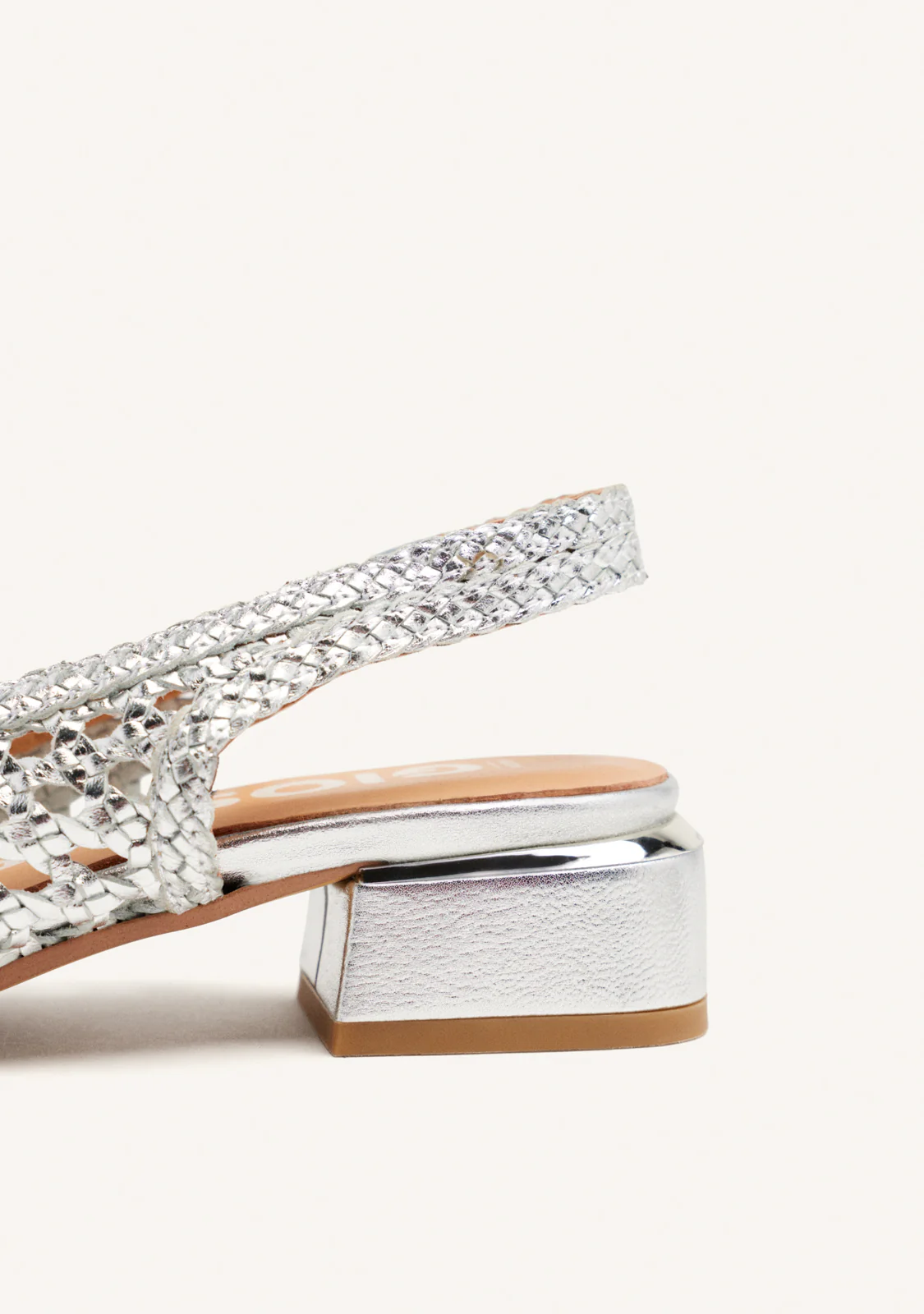 SILVER LEATHER BRAIDED BALLET FLATS PISKOVE - Image 4