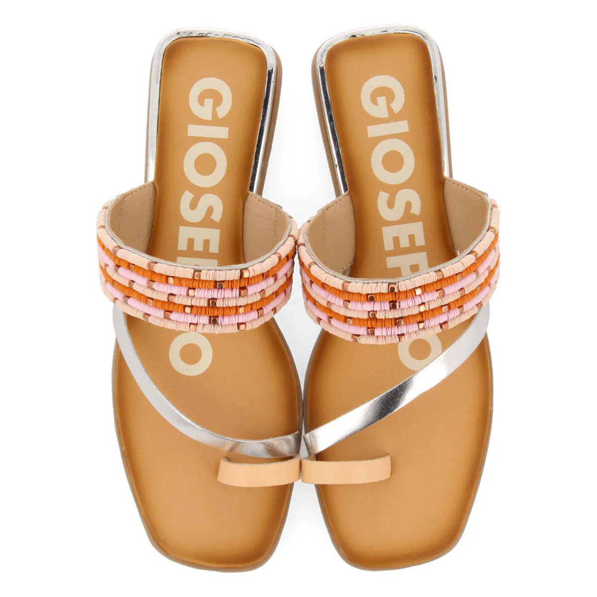 SILVER MINI WEDGE SANDALS DETAILED WITH BEADS FOR WOMAN COTTLE - Image 4