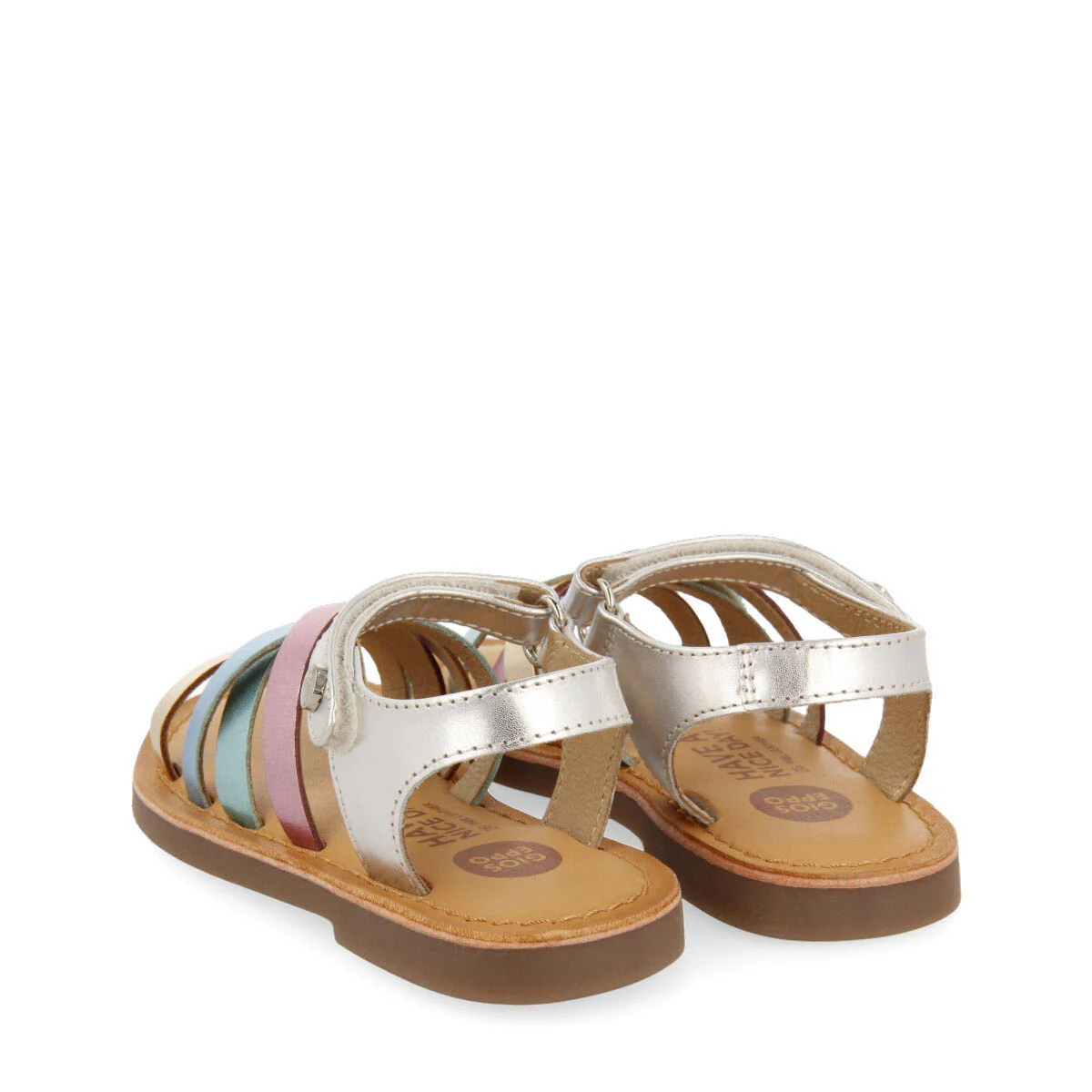 Simao girls multicoloured leather sandals - Image 4