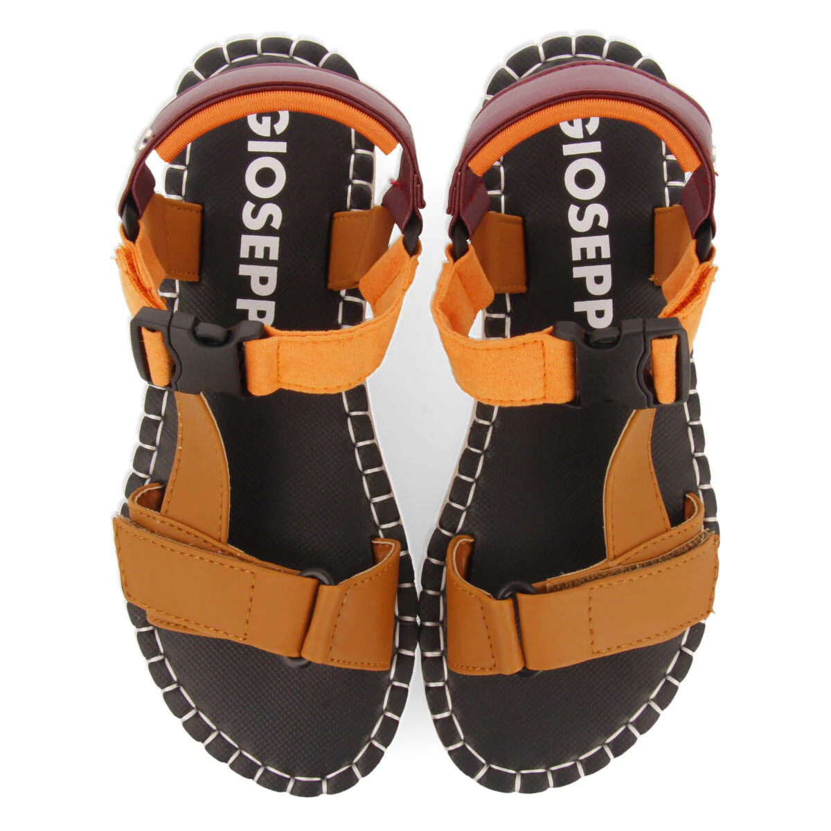 Sopretan women's beige sandals with multicoloured soles and crossover straps - Image 3