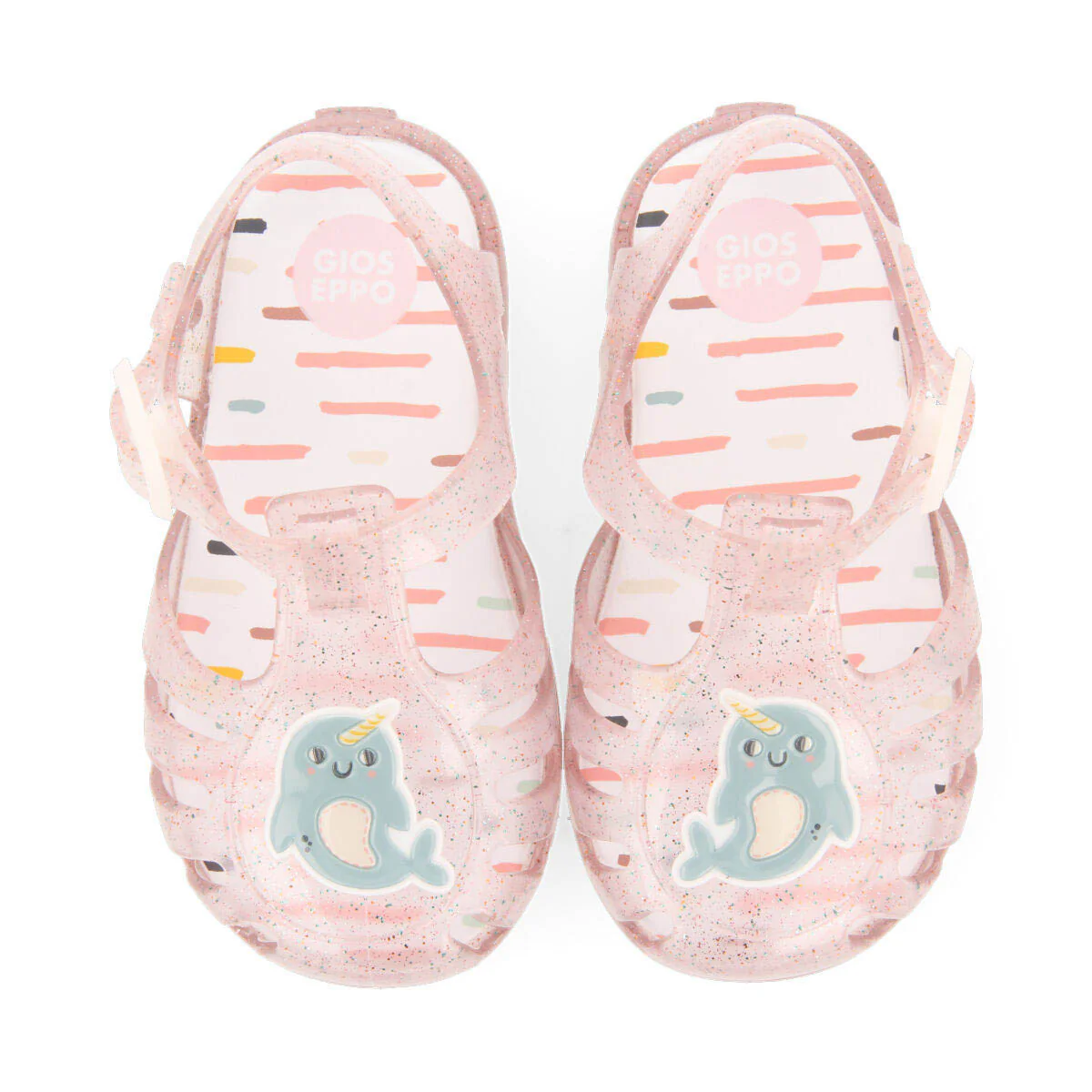 Sosua babiesink jelly sandals with unicorn fish design - Image 3