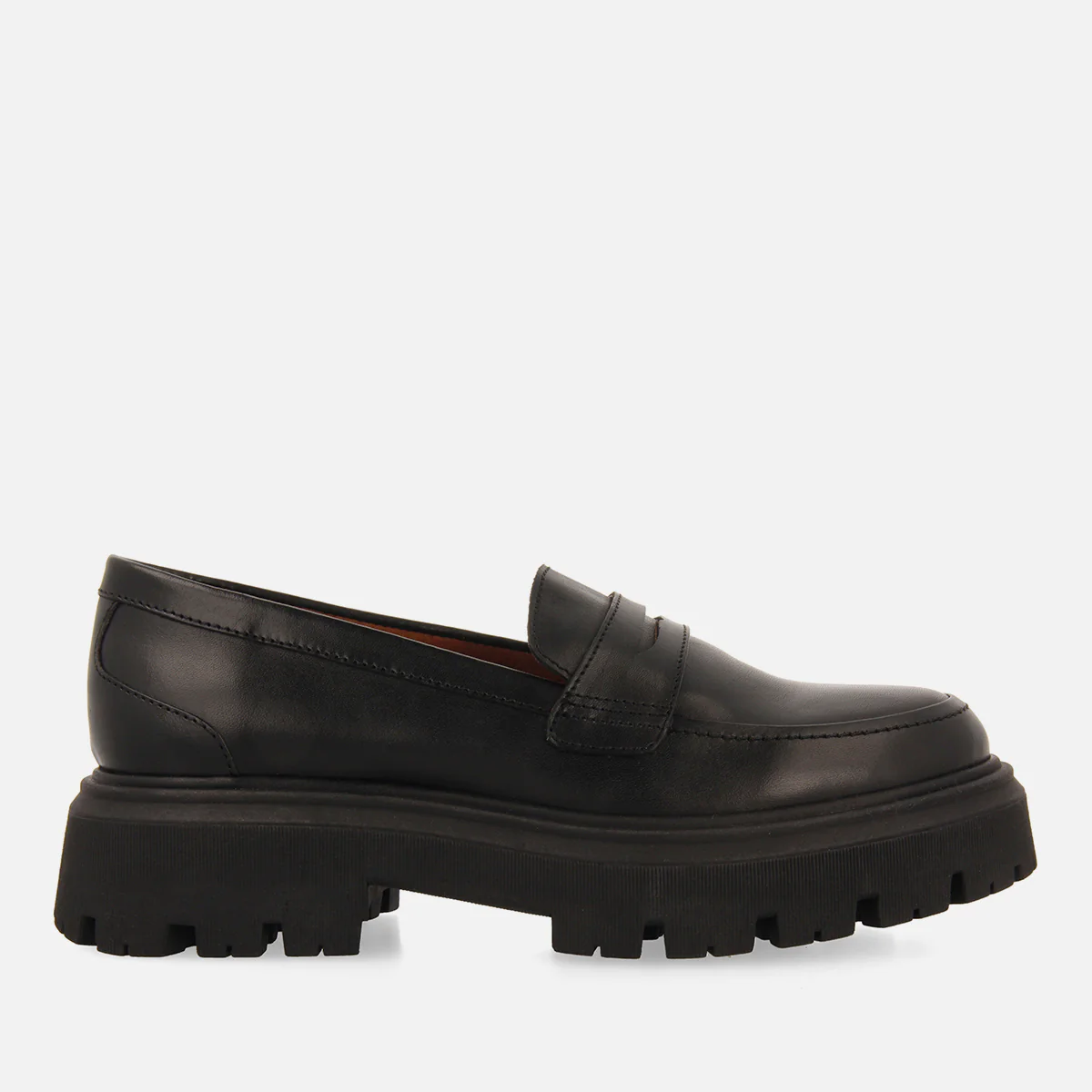 Steinnes women's black leather moccasins