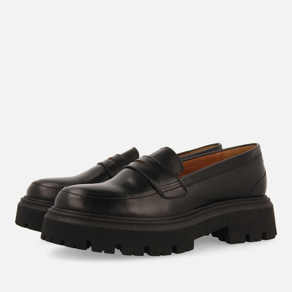 Steinnes women's black leather moccasins - Image 2