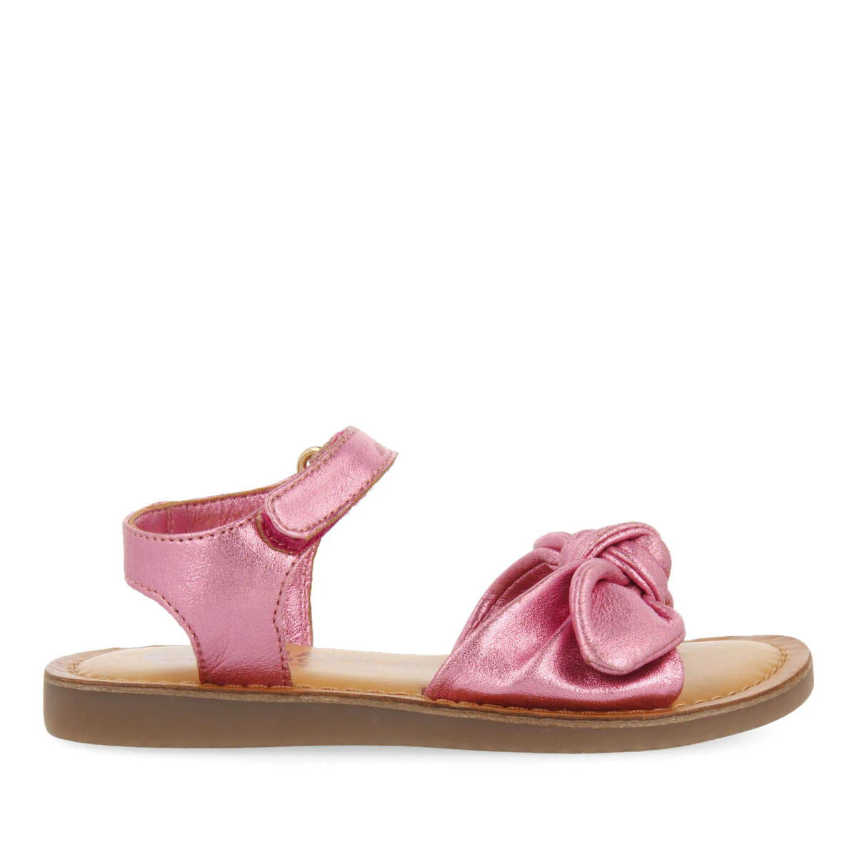 Stigny girls metallic fuchsia leather sandals