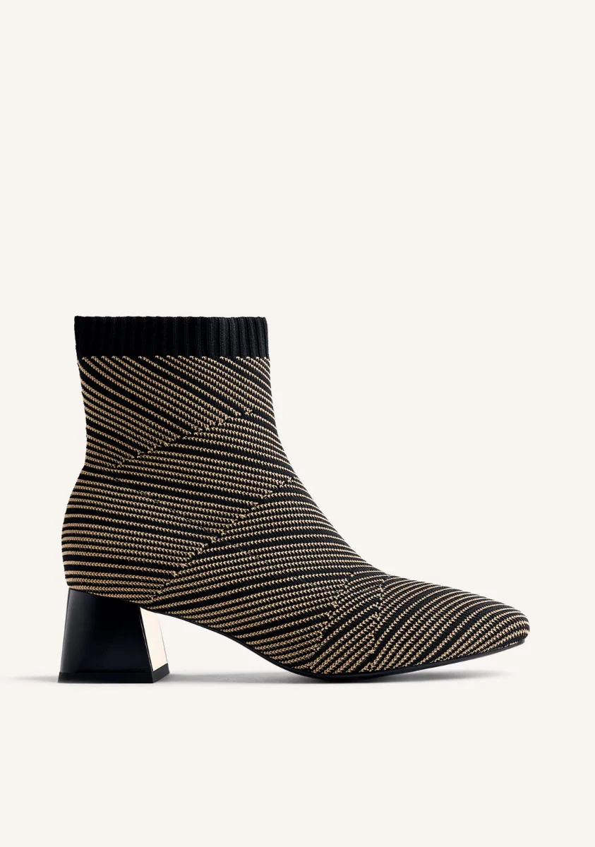 STRIPED ELASTIC ANKLE BOOTS SNOVER