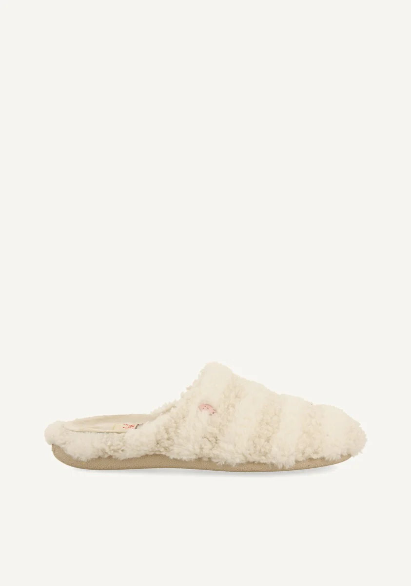STRIPED FUR SLIPPERS SKARUP