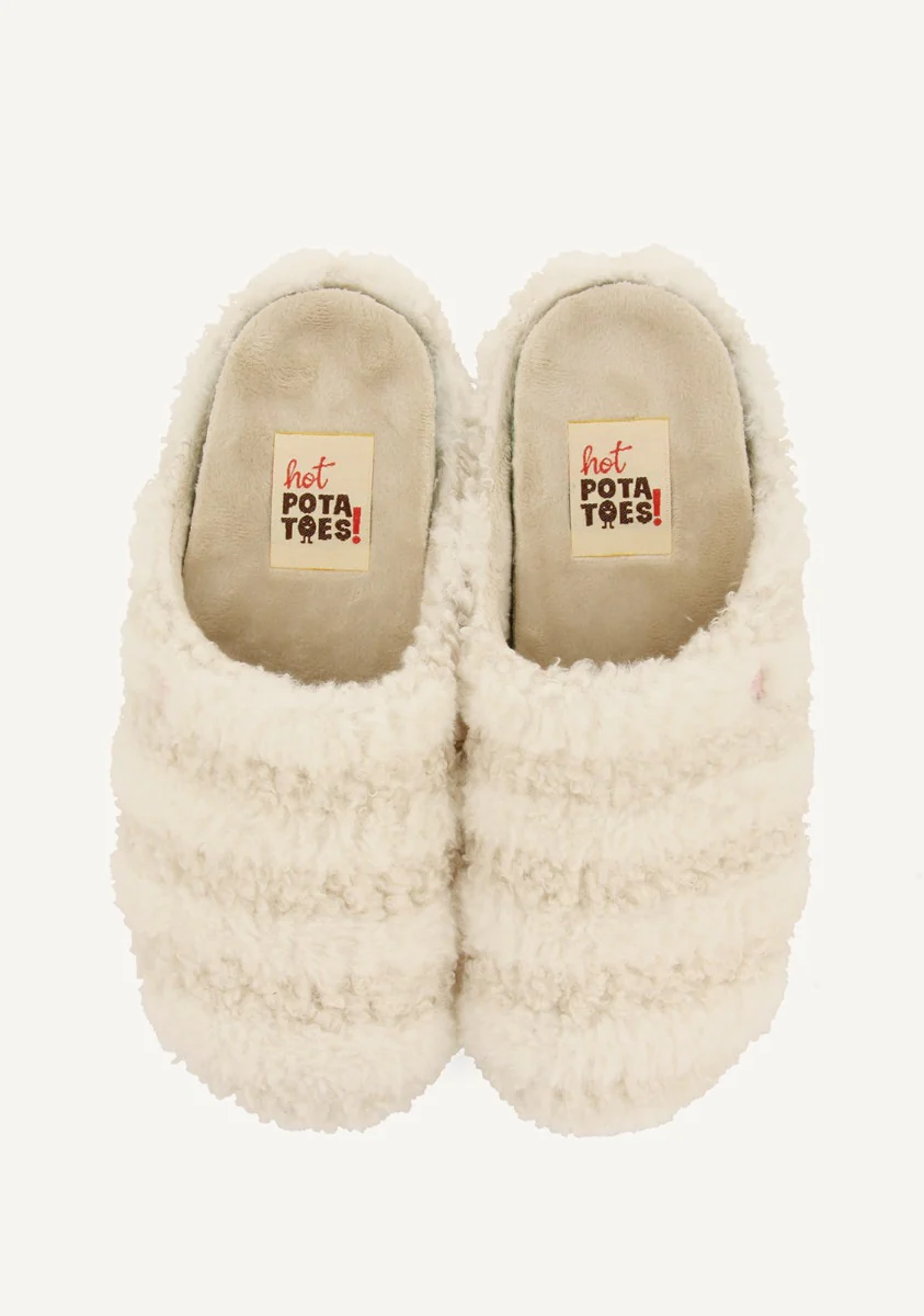 STRIPED FUR SLIPPERS SKARUP - Image 4
