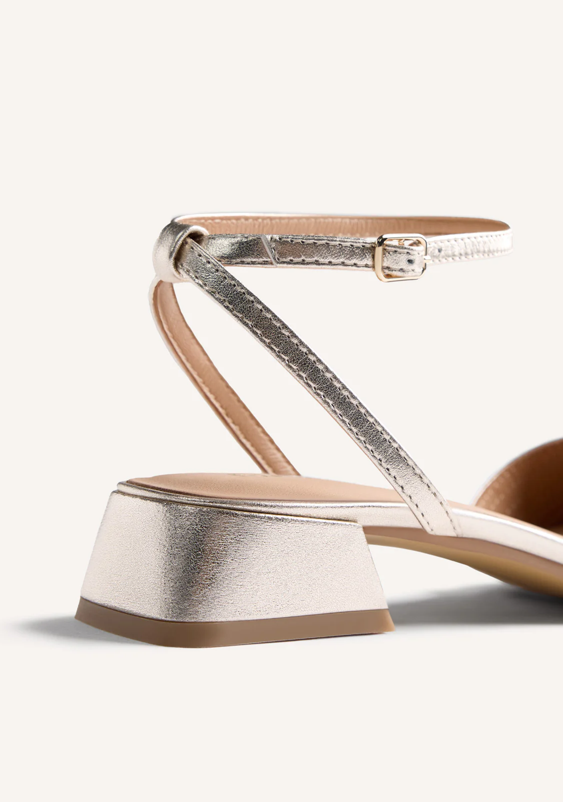 STRIPED LEATHER SLINGBACK HEELED SHOES CLAWSON - Image 5