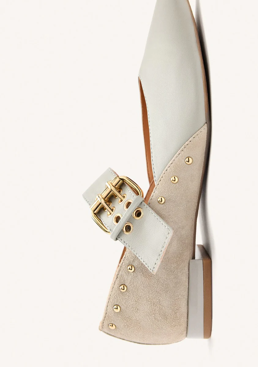 STUDDED LEATHER BALLET FLATS GRANTHAM - Image 3