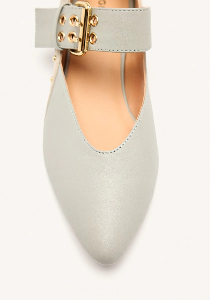 STUDDED LEATHER BALLET FLATS GRANTHAM - Image 4