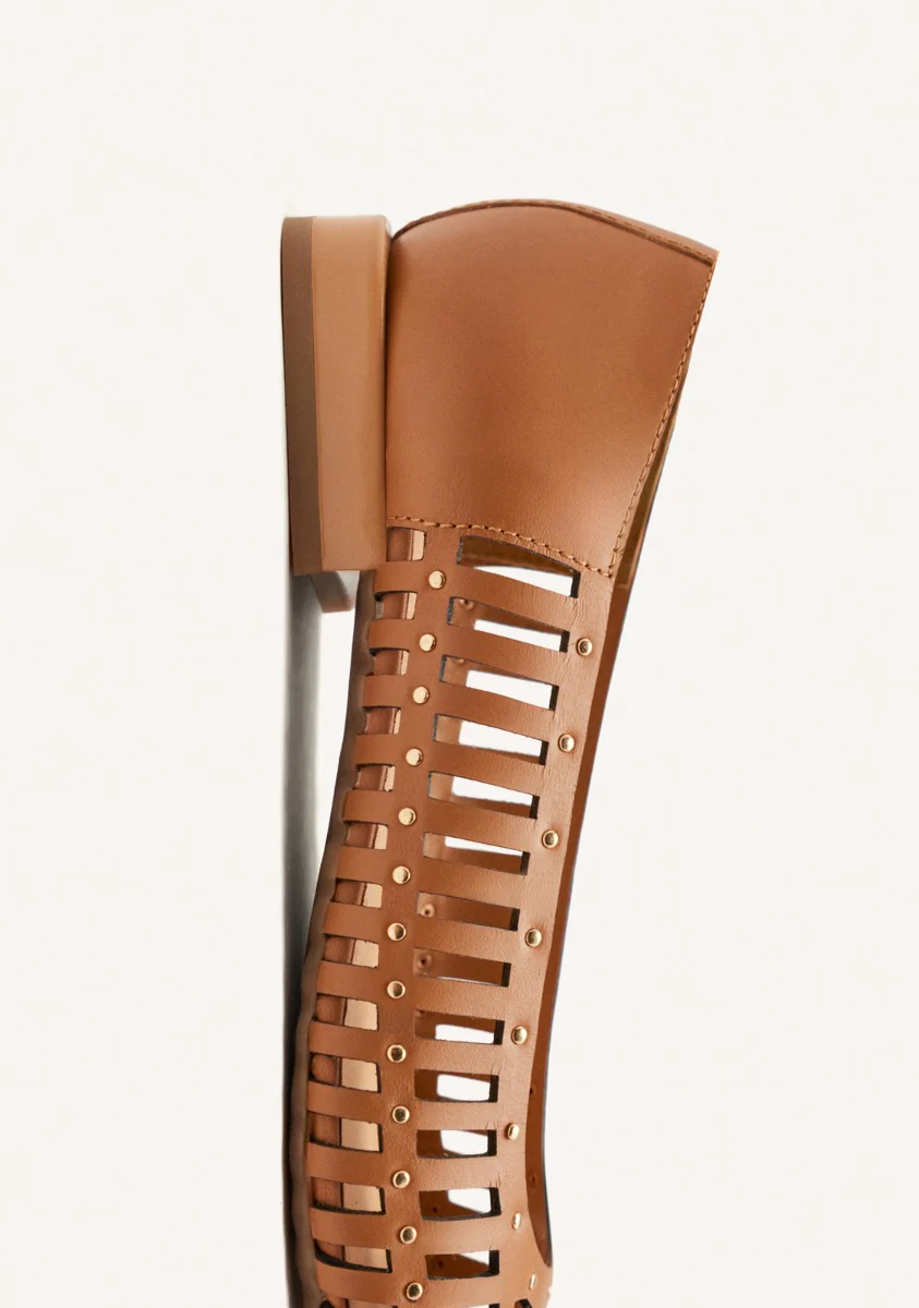 STUDDED LEATHER BALLET FLATS KENOSHA - Image 4