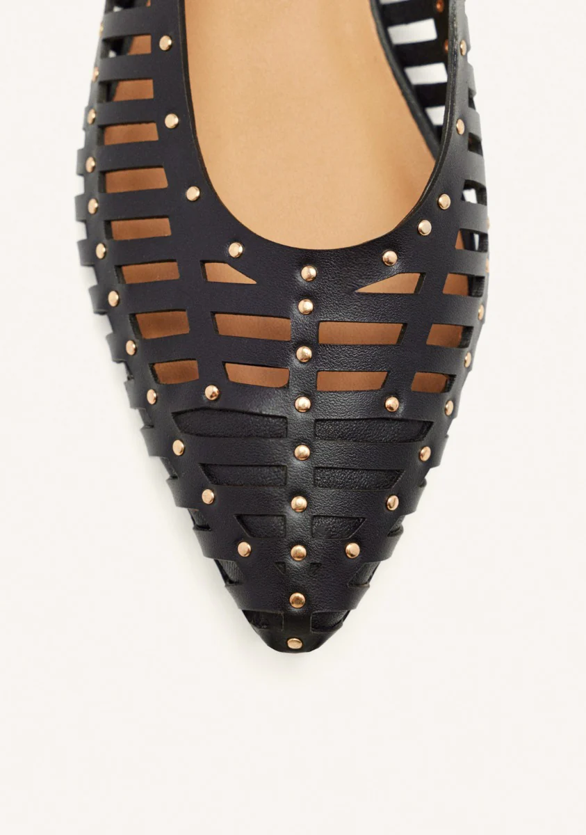 STUDDED LEATHER BALLET FLATS KENOSHA - Image 3