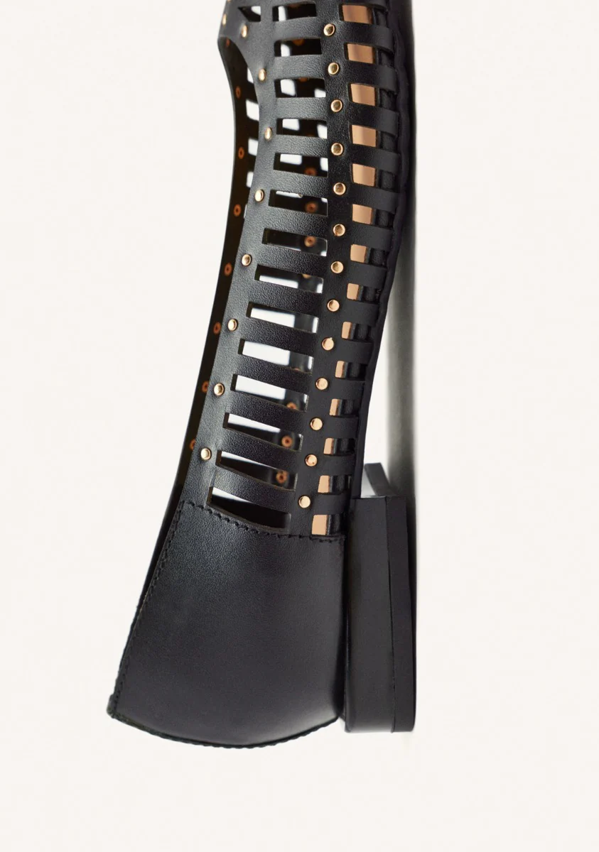 STUDDED LEATHER BALLET FLATS KENOSHA - Image 4
