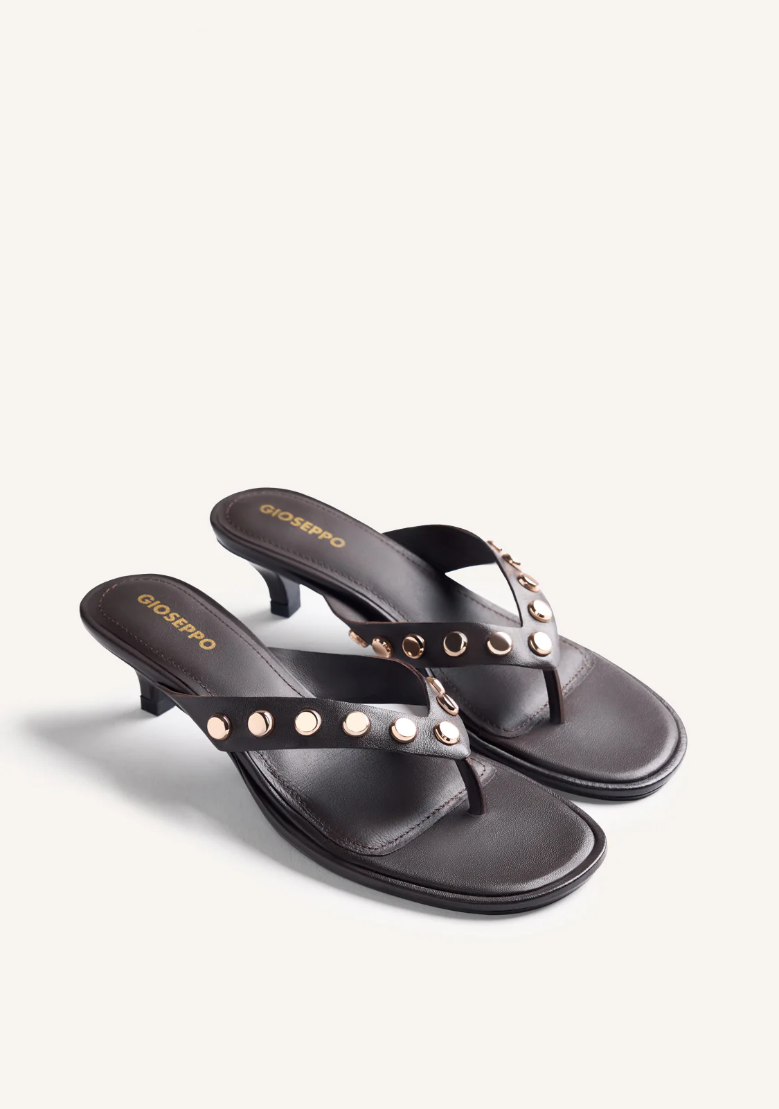 STUDDED LEATHER HEELED SANDALS SOKOTO - Image 2