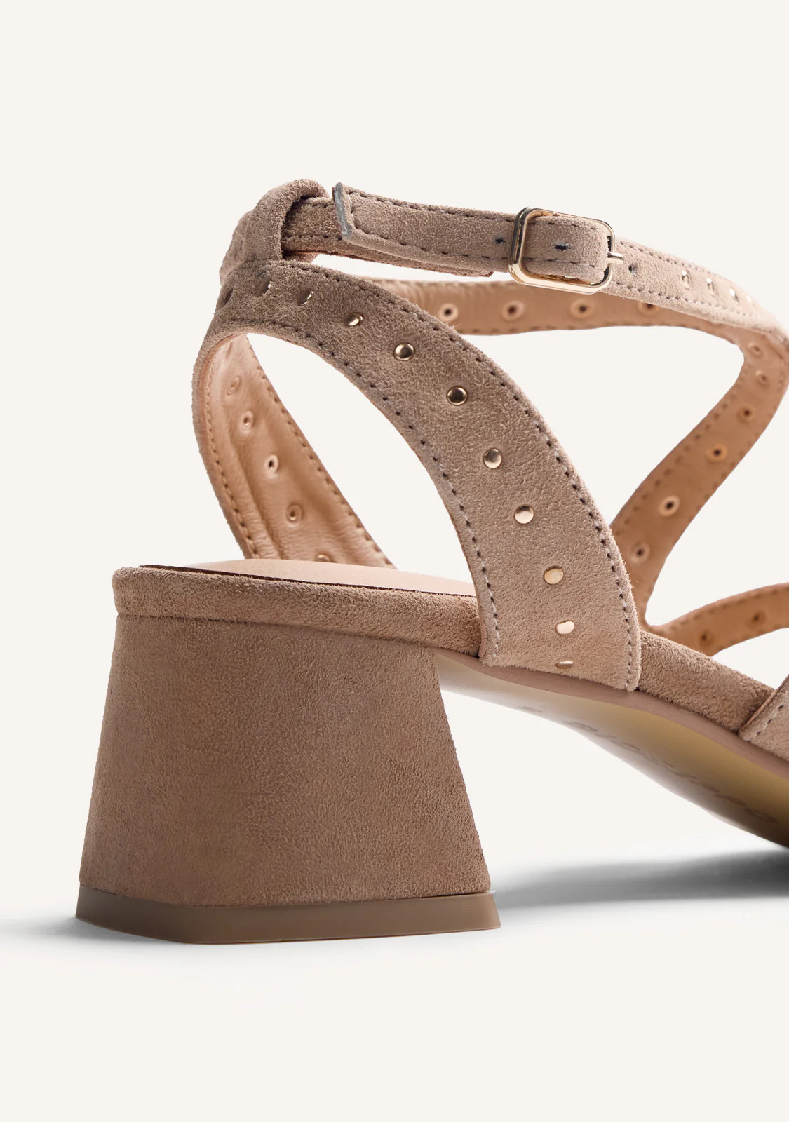 STUDDED LEATHER HEELED SANDALS WATATE - Image 4