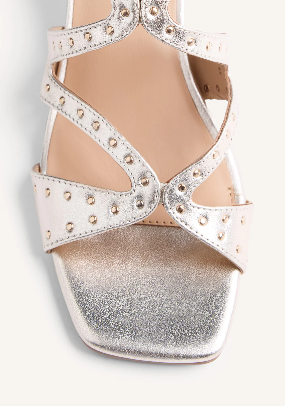 STUDDED LEATHER HEELED SANDALS WATATE - Image 3